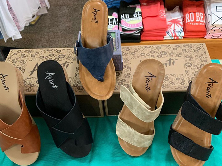 Ladies Sandals on display